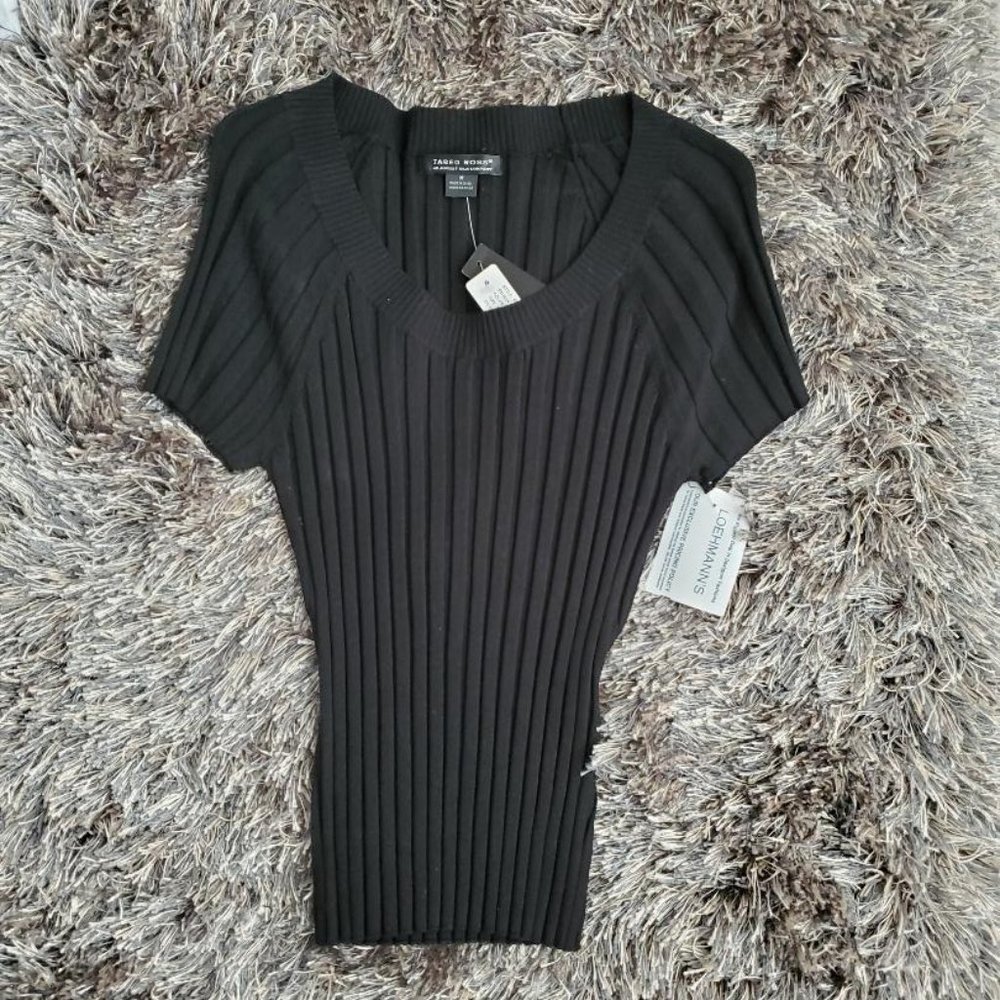 Jared Ross - Black Ribbed Knit Top